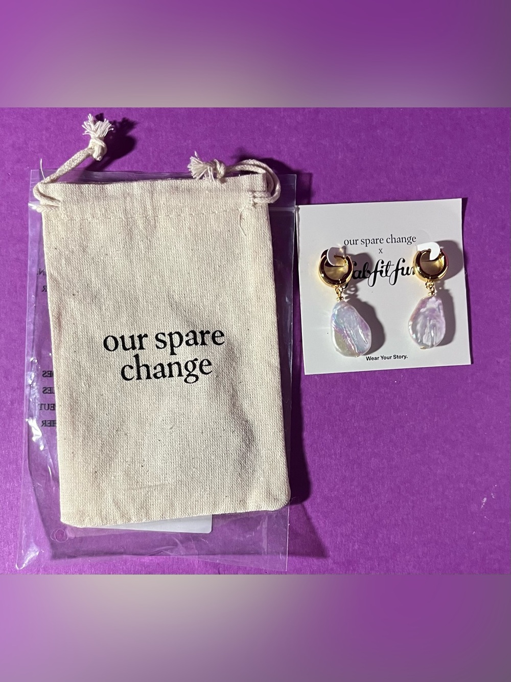 OUR SPARE CHANGE -  Isla Pearl Earrings -
